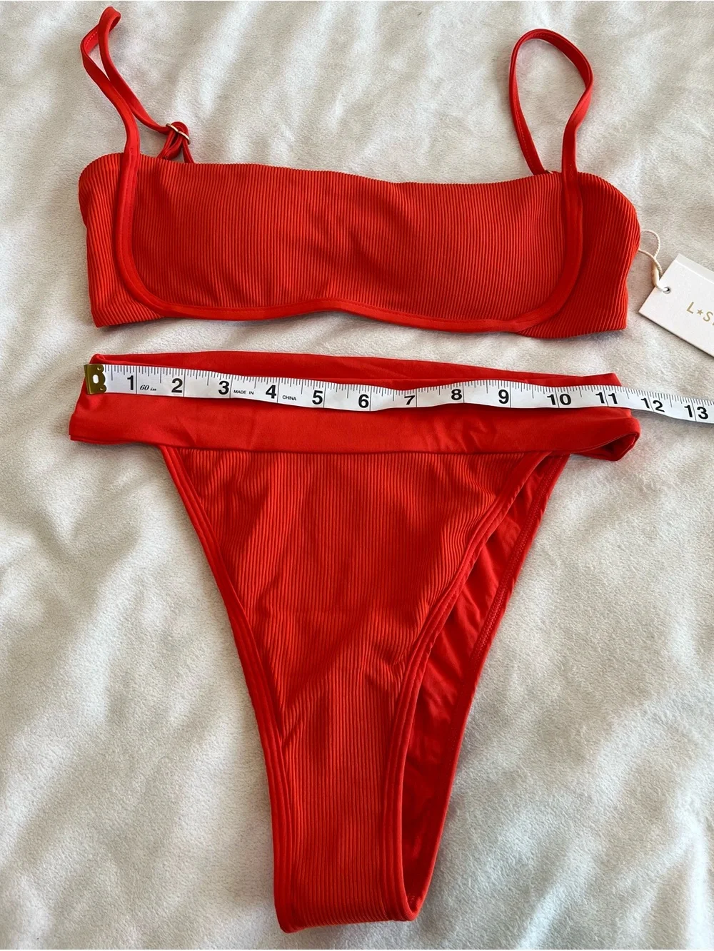 L*Space Bikini Set Hazel Top & Lola Bitsy Bottom XS Pimento Red Resortwear Swim